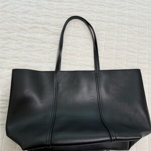 H&M Black Leather Shopper Bag